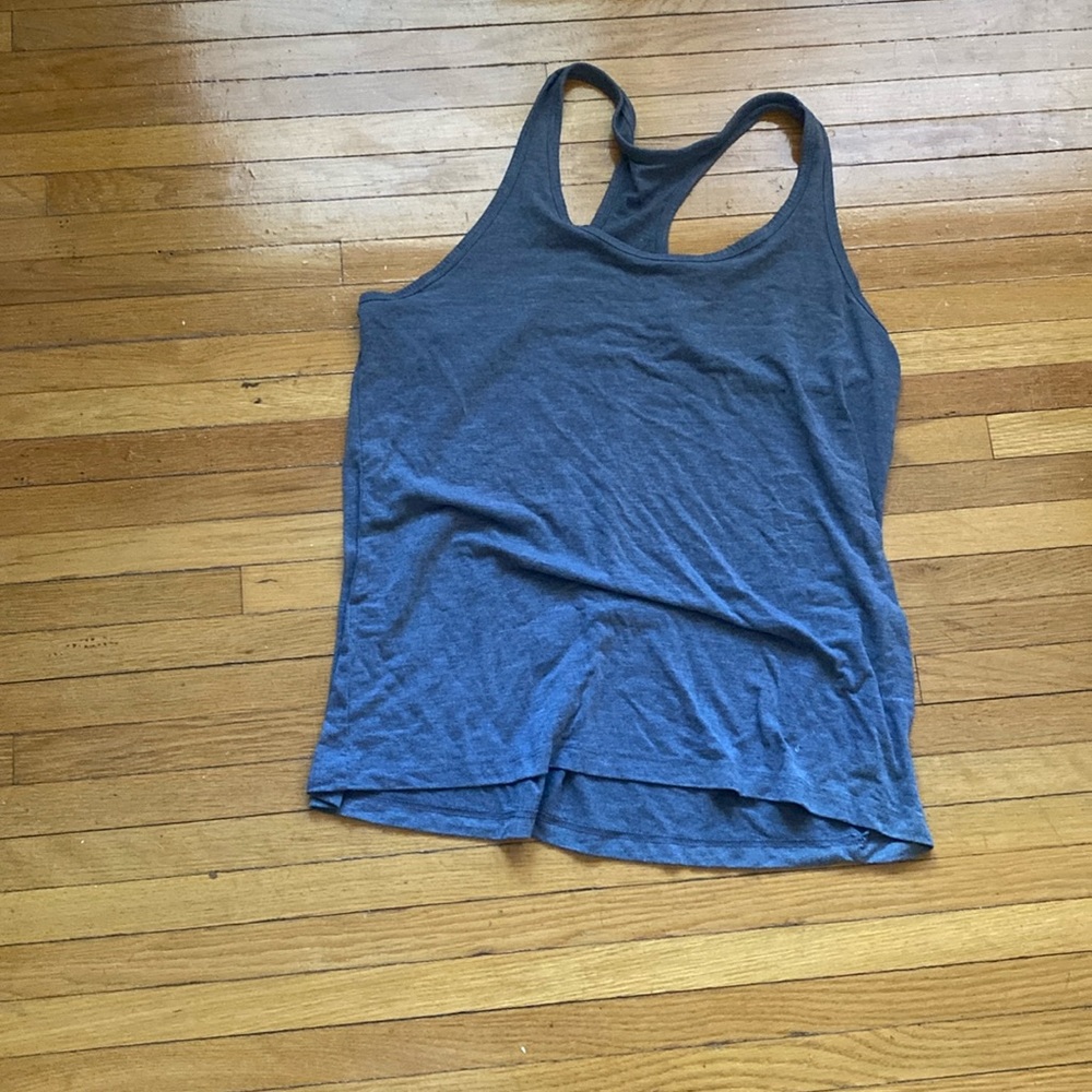 Dark gray, racer, back active tank